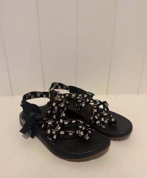 Chaco Women's ZX2 Classic Sandal in Black and White Checkered Print